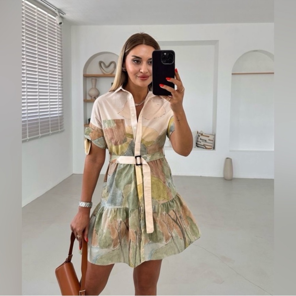 ZARA PRINTED SHORT DRESS ZW COLLECTION